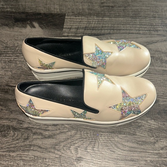Stella McCartney Shoes - Cream rainbow stars STELLA MCCARTNEY platform shoes slip on shoes
